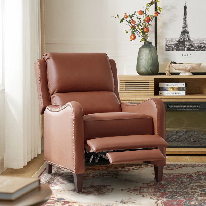 Red Barrel Studio® Bipasha Leather Recliner & Reviews Wayfair